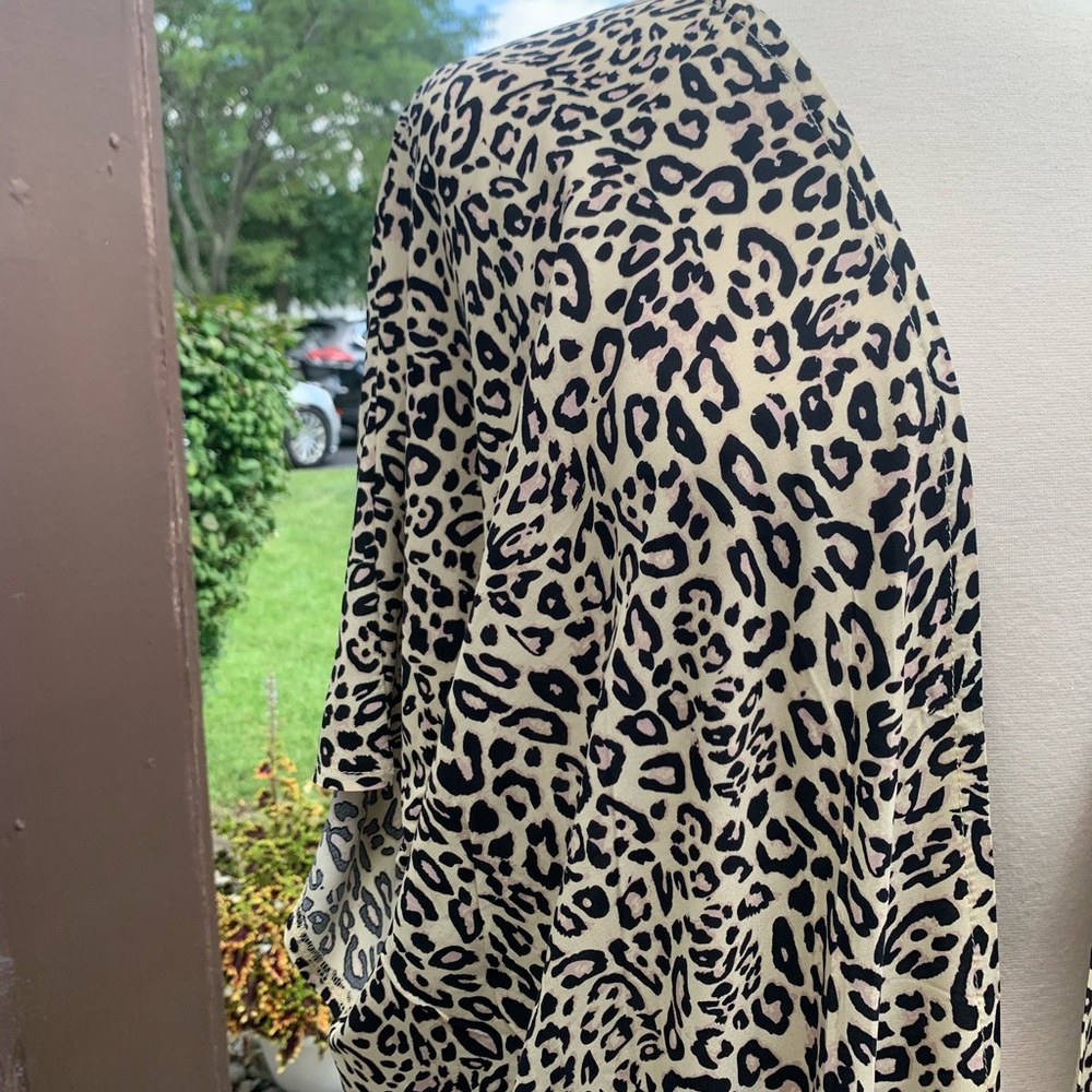 New Bohemian Leopard Kimono Duster Jacket Robe Swim Cover Up Wrap - Picture 7 of 17